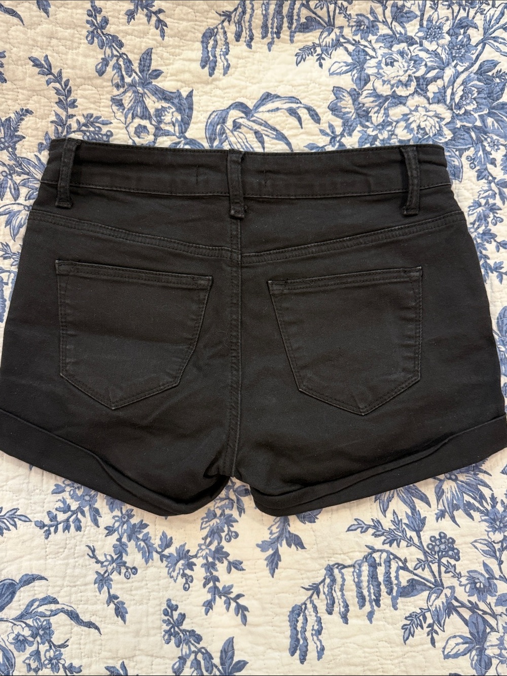 KanCan Black Distressed Women's Denim Shorts - Picture 4 of 4